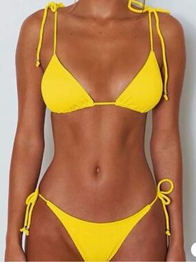Beach Bum Yellow Bikini size M set